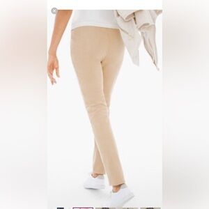 Chico's beige faux suede pull on pant. Style is the Trisha. Size Chicos 3 xl/16